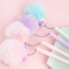 ZF1982 Creative Rainbow Cloud Ball Cute Pendant Gel Pen 0.5 Student Fountain Pen Signature Pen Stationery Specification image
